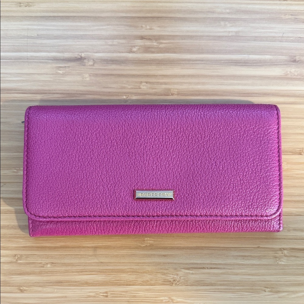 Burberry Pink Leather Wallet